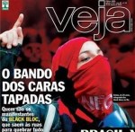 Veja mostrou a cor vermelha dos Blck Blocs